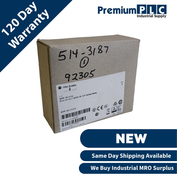 NEW ALLEN BRADLEY 440R-M23084 /B GUARDMASTER MSR138.1DP MONITORING SAFETY RELAY
