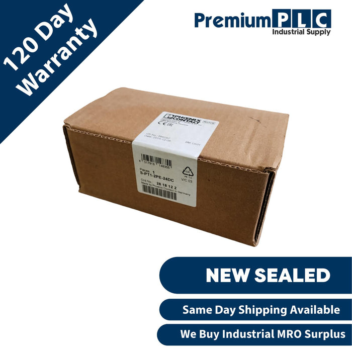 NEW SEALED PHOENIX CONTACT S-PT1-2PE-24DC / 2818122 SURGE PROTECTOR DEVICE