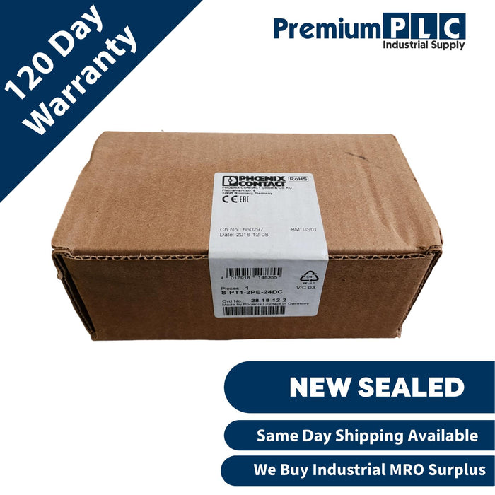 NEW SEALED PHOENIX CONTACT S-PT1-2PE-24DC / 2818122 SURGE PROTECTOR DEVICE