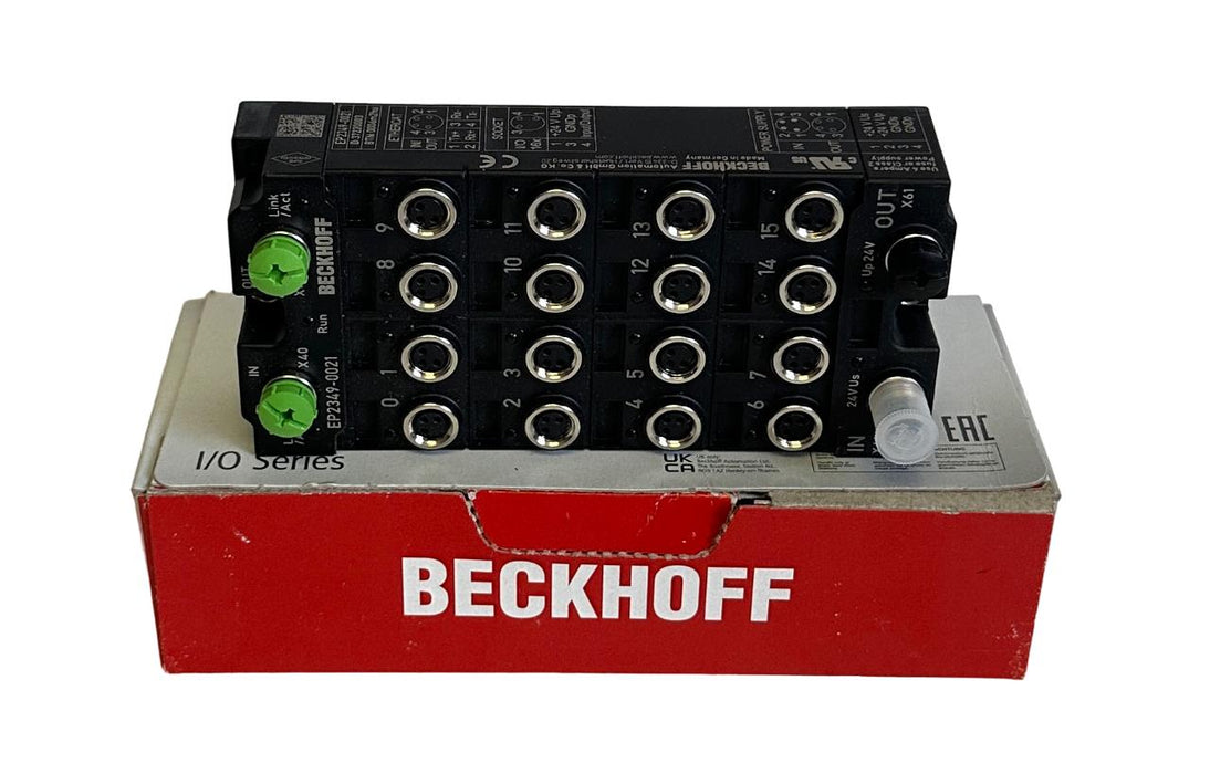 NEW BECKHOFF EP2349-0021 / EP23490021 16-CHNL EtherCAT BLOCK 24VDC INPUT/OUTPUT