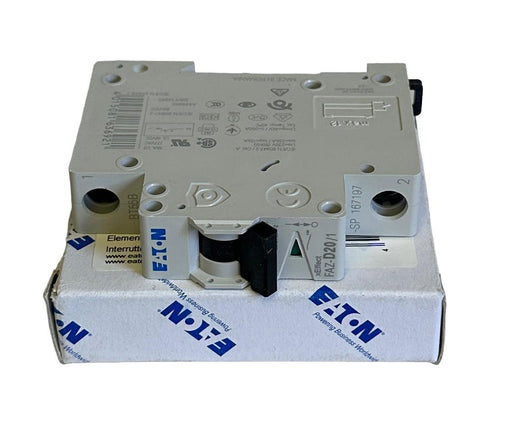 NEW EATON FAZ-D20/1-SP / FAZD201SP MINI CIRCUIT BREAKER 20A 15kA 1-POLE 167197