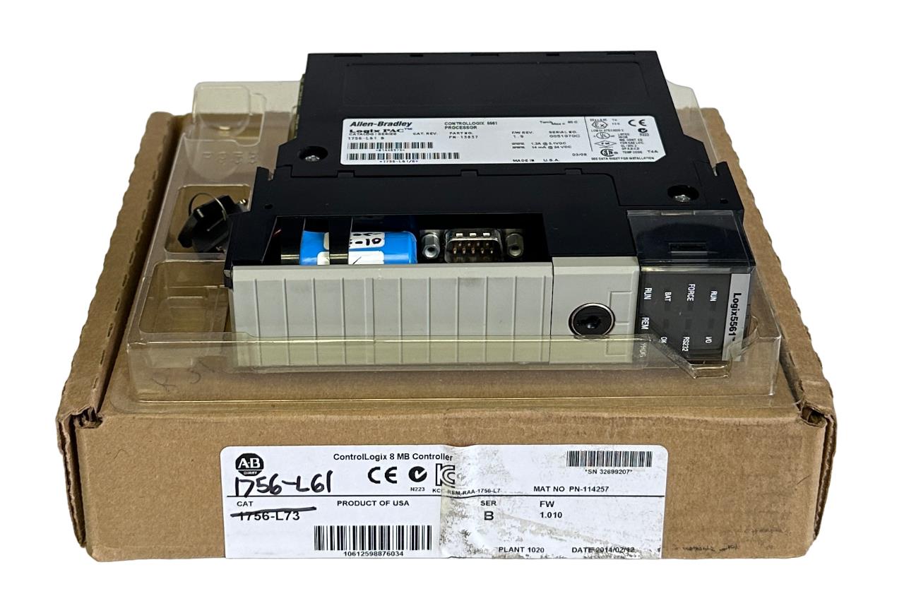 ALLEN BRADLEY 1756-L61 /B ControlLogix Logix5561 2MB PROCESSOR RS-232 1756L61