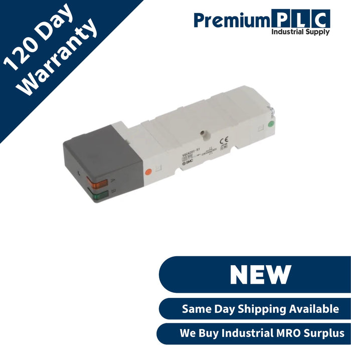 NEW SMC VQC4201-51 PLUG-IN VQC4000 SERIES SOLENOID VALVE 5-PORT 24VDC COIL