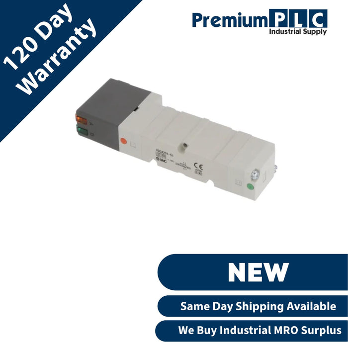 NEW SMC VQC4201-51 PLUG-IN VQC4000 SERIES SOLENOID VALVE 5-PORT 24VDC COIL