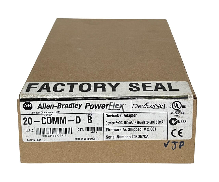 NEW SEALED ALLEN BRADLEY 20-COMM-D /B PowerFlex DeviceNet ADAPTER 5vDC 20COMMD