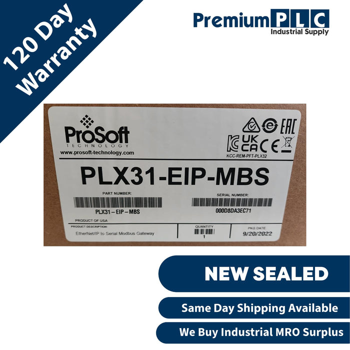NEW PROSOFT PLX31-EIP-MBS  EtherNet/IP  to Modbus Serial COMMUNICATION GATEWAY