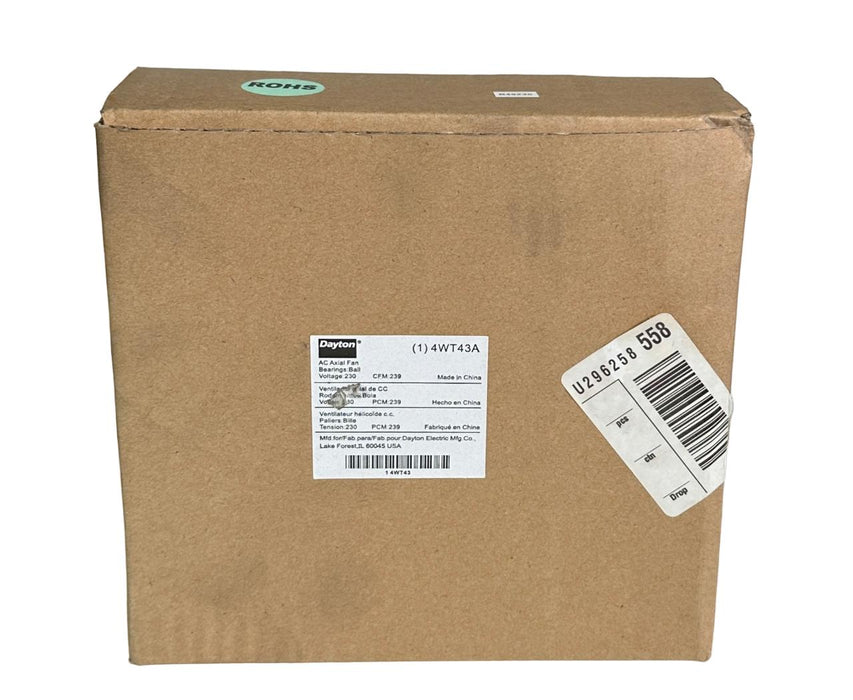 NEW DAYTON 4WT43A AC AXIAL FAN 230V 239CFM 0.11A 50/60Hz