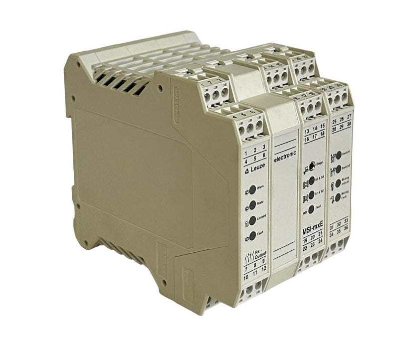 NEW LEUZE ELECTRONIC MSI-mxE/Rx2 / 549984 AOPD SAFETY RELAY INTERFACE 24VDC 5A