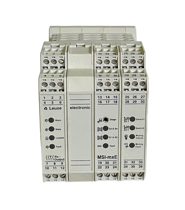 NEW LEUZE ELECTRONIC MSI-mxE/Rx2 / 549984 AOPD SAFETY RELAY INTERFACE 24VDC 5A