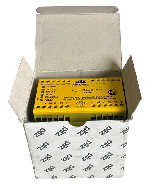NEW PILZ 774107 / PNOZ EX 120VAC 3n/o 1n/c FM/USA SAFETY RELAY 9VA 50/60Hz