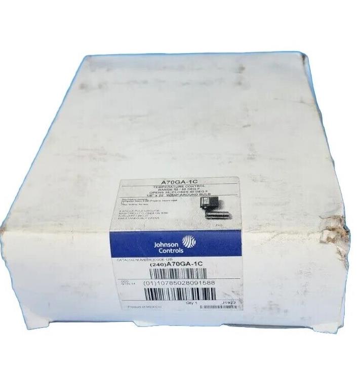 NIB JOHNSON CONTROLS A70GA-1C TEMPERATURE CONTROL 15 / 55 DEG F
