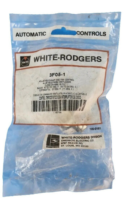 NEW WHITE-RODGERS 3F05-1 ADJUSTABLE SNAP DISC FAN CONTROL