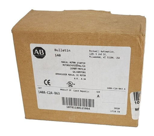 NIB ALLEN BRADLEY 140A-C2A-B63 MANUAL MOTOR STARTER SER. A