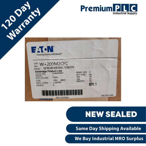 NEW EATON CUTLER-HAMMER W+200M2CFC SIZE 2 NON-REVERSING STARTER 1A96695R01