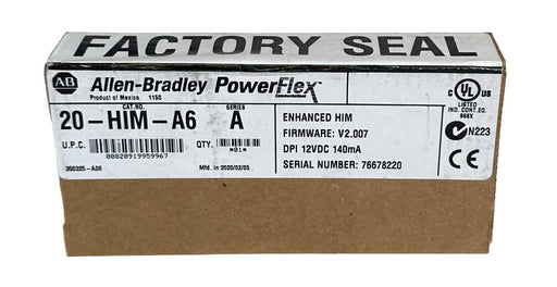 NEW SEALED ALLEN BRADLEY 20-HIM-A6 /A PowerFlex ENHANCED HIM 12VDC 140mA 20HIMA6