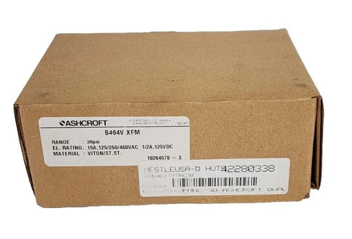 NIB ASHCROFT B464V XFM PRESSURE SWITCH B464VXFM RANGE: 30PSI