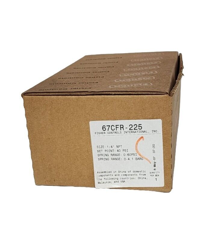 NIB FISHER CONTROLS 67CFR-225 PRESSURE REGULATOR SIZE: 1/4'' NPT