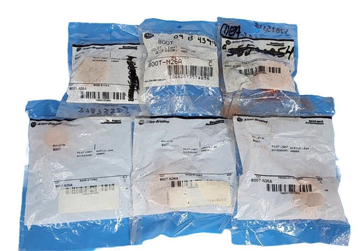 LOT OF 6 NEW ALLEN BRADLEY 800T-N26A SER. C LENSES AMBER