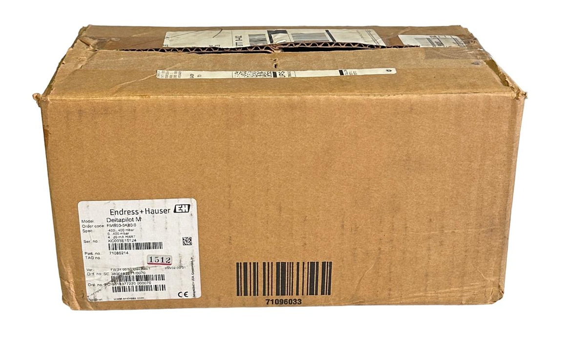 NEW ENDRESS + HAUSER FMB50-5K80/0 / 71086214 Deltapilot M HART LEVEL TRANSMITTER