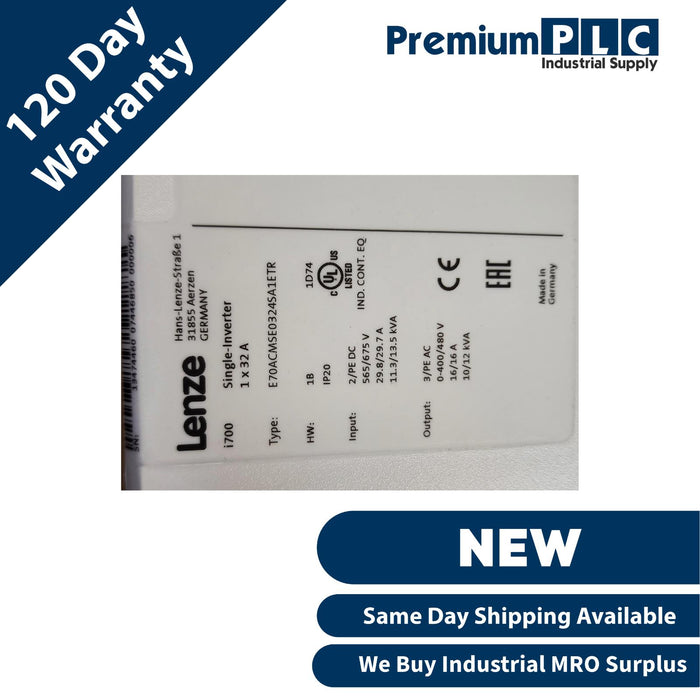 LENZE E70ACMSE0324SA1ETR i700 SERVO INVERTER SIGLE AXIS, 1 X 32A 565/675V NSMP
