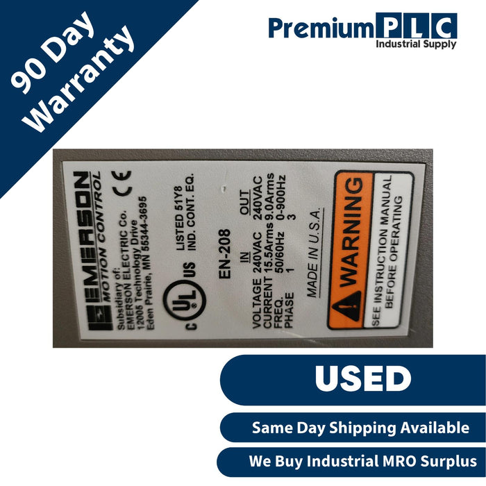 EMERSON CONTROL TECHNIQUES EN-208 | EN-208-00-000 SERVO DRIVE REV. A4 960501-06