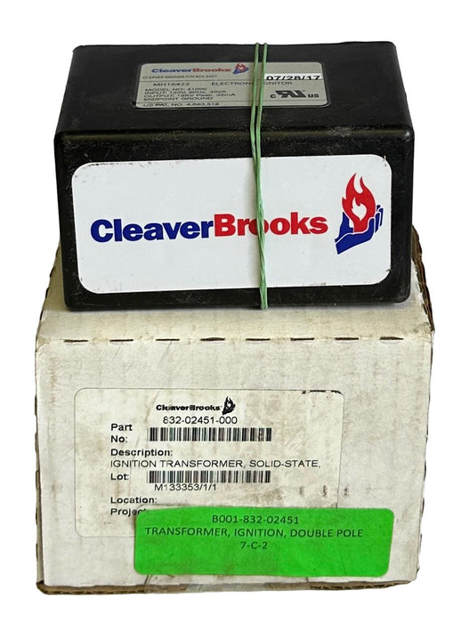 NEW CLEAVER-BROOKS CARLIN 832-02451-000 / 4100000CB1 IGNITOR CONTROL 110V