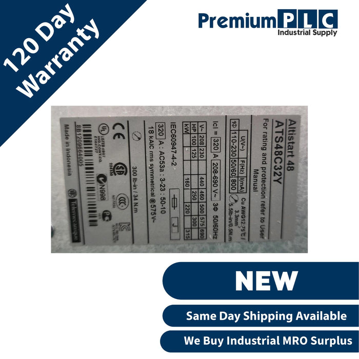 NEW SCHNEIDER ELECTRIC ATS48C32Y ALTISTART 48 SOFT STARTER ATS48 302A 75-315kW