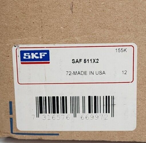 NIB SKF SAF511X2 PILLOW BLOCK HOUSING TWO BOLT BASE
