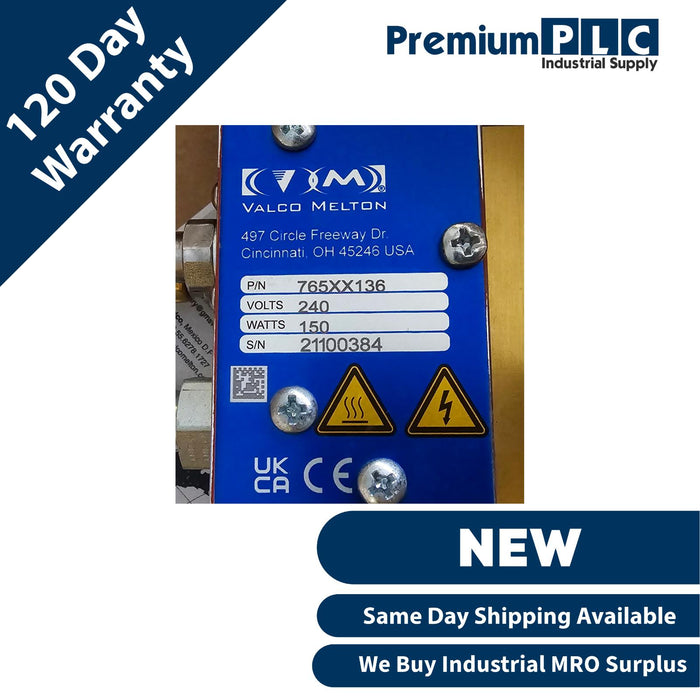 NEW VALCO MELTON 765XX136 / MXM1-XN-AA EcoStitch MXM ELECTRIC VALVE 240V 150W