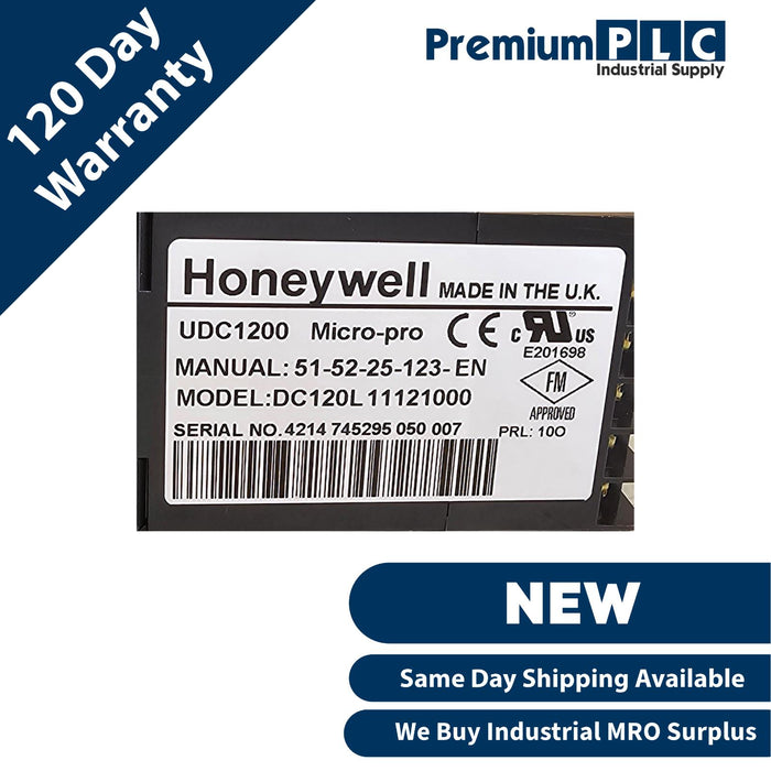 NEW HONEYWELL DC120L11121000 UDC1200 MICRO-PRO DIGITAL LIMIT CONTROLLER 1/16 DIN