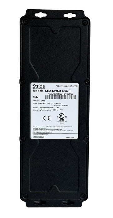 NEW AUTOMATION DIRECT STRIDE SE2-SW5U-N65-T / SE2SW5UN65T 5-PORT ETHERNET SWITCH