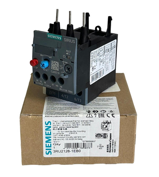 NEW SIEMENS 3RU2126-1EB0 / 3RU21261EB0 SIRIUS THERMAL OVERLOAD RELAY 2.8-4.0A