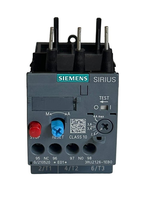 NEW SIEMENS 3RU2126-1EB0 / 3RU21261EB0 SIRIUS THERMAL OVERLOAD RELAY 2.8-4.0A