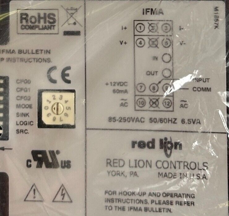 NEW RED LION CONTROLS IFMA0065 FREQUENCY TO ANALOG CONVERTER 85-250VAC 6.5VA