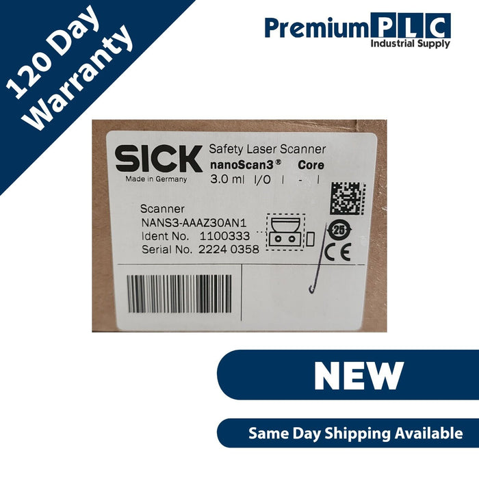 NEW SICK 1100333 nanoScan3 CORE 3m I/O SAFETY LASER SCANNER NANS3-AAAZ30AN1