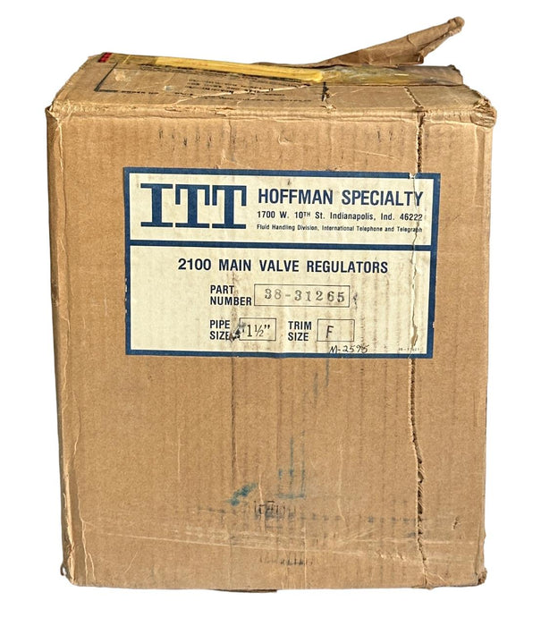 NEW ITT HOFFMAN SPECIALTY 38-31265 / 2100 MAIN VALVE REGULATOR 1-1/2'' 3831265