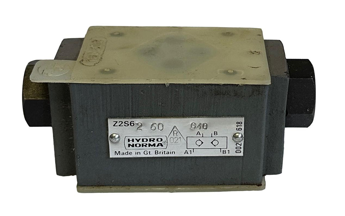 NEW HYDRONORMA Z2S6-260G40 / Z2S6-260 RELEASABLE CHECK VALVE LEAKAGE-FREE