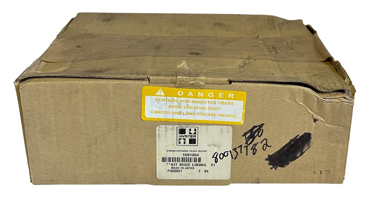 NEW HYSTER YALE 1591664 / 800137782 OEM BRAKE SHOE SET LINING KIT FOR FORKLIFT