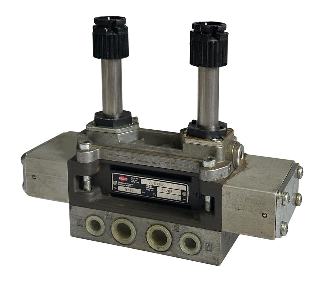 NEW HERION TECHNOMATIC 2550805 DOUBLE SOLENOID VALVE 2-10BAR NOS 0566 249