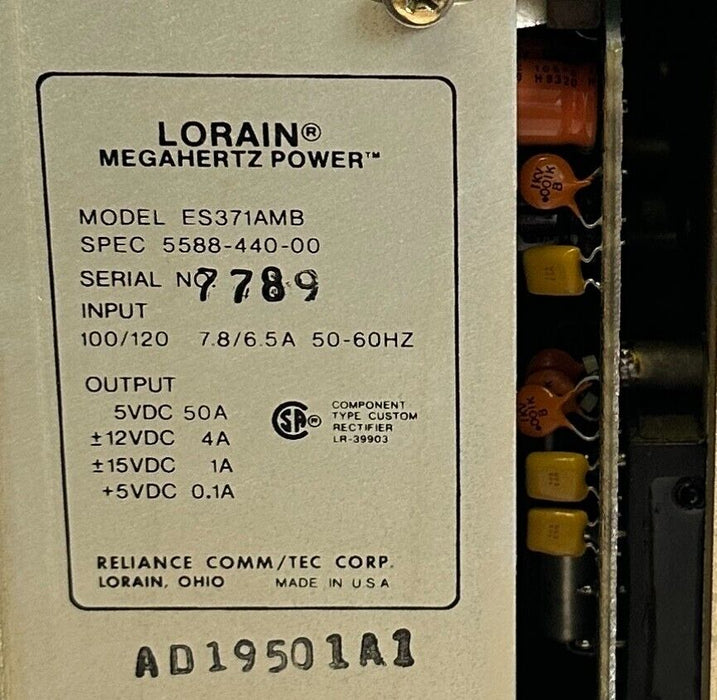 RELIANCE ELECTRIC 57C493 AUTOMAX POWER SUPPLY MODULE 376W 100/120VAC ES371AMB