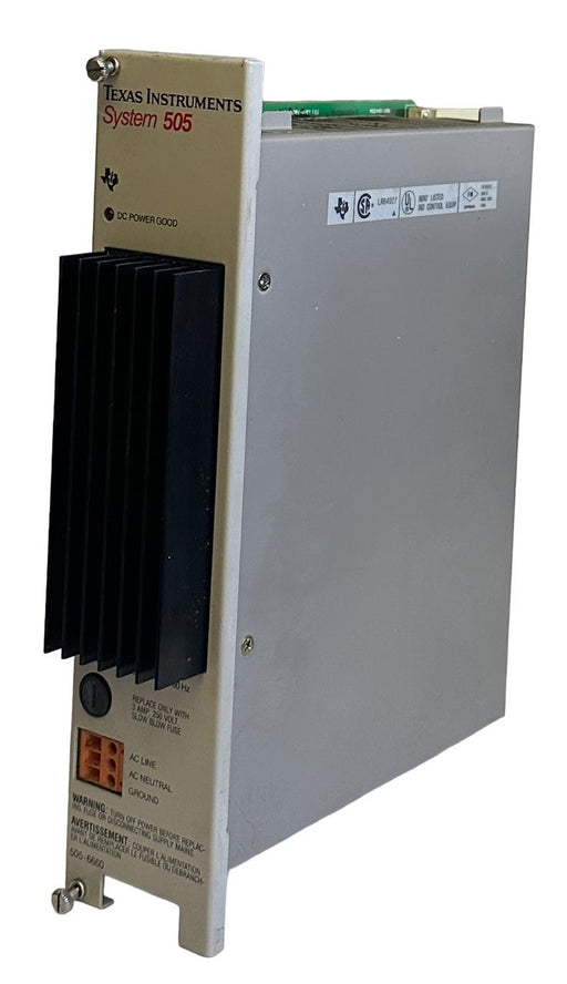 TEXAS INSTRUMENTS MODEL 505-6660 / 5056660 System 505 POWER SUPPLY 110/220VAC