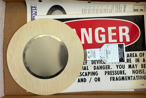 NEW FIKE SIZE 4'' TYPE AD SST TEF RUPTURE DISC 4.45PSIG NOS