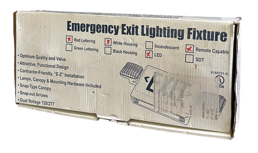 NEW EMERGENCY EXIT LIGHTING FIXTURE TXFCXTEU2RW2RC LED REMOTE CAPABLE EXIT SIGN