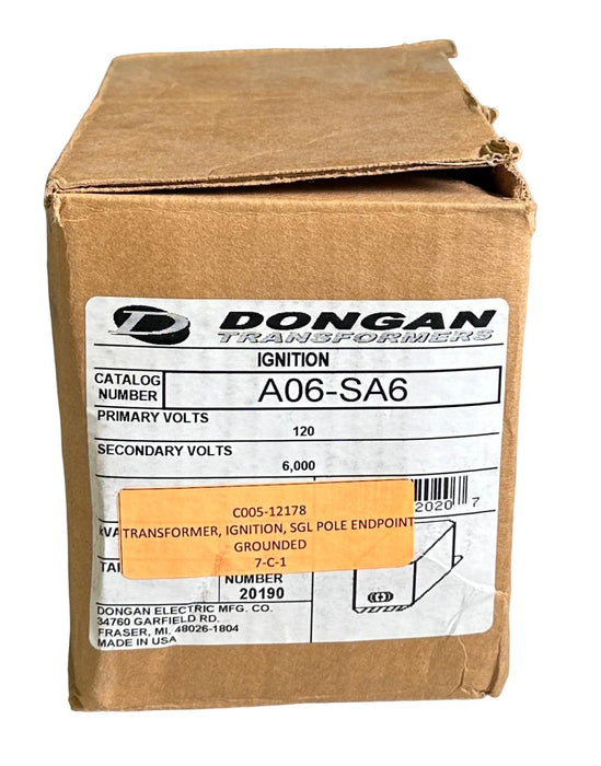 NEW DONGAN A06-SA6 / A06SA6 INTERCHANGEABLE IGNITION TRANSFORMER 120V 60Hz 175A