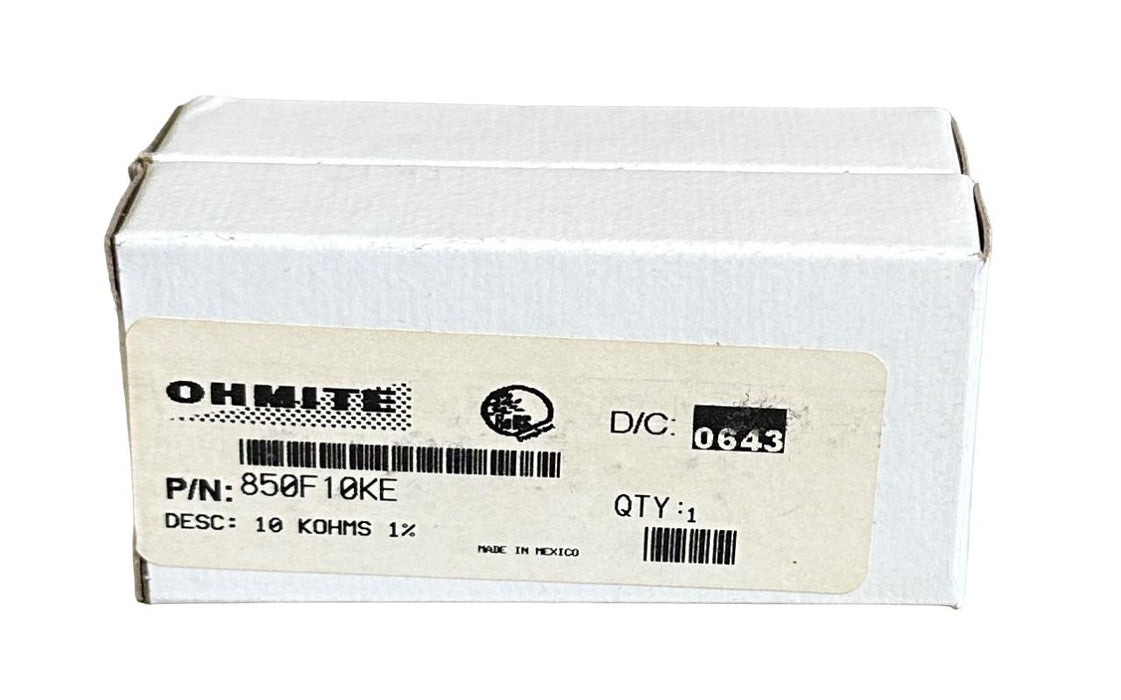 2 NEW OHMITE 850F10KE WIREWOUND RESISTORS 10KOHMS 50W 1.7KV