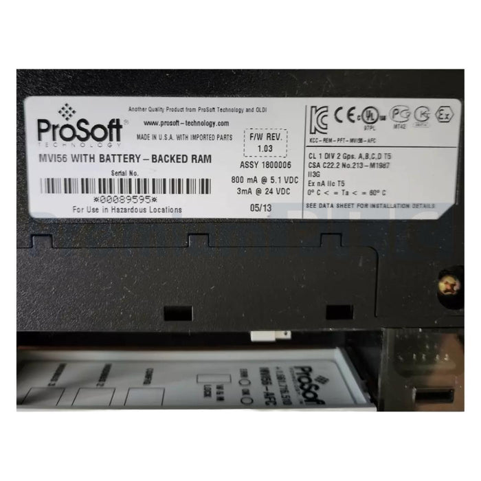 PROSOFT A-B MVI56-AFC LOGIC GAS & LIQUID FLOW MEASURMENT COMPUTER MODULE NSMP