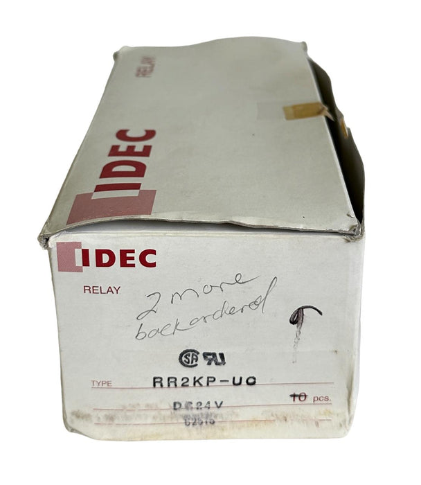 NEW IDEC RR2KP-UCDC24V / RR2KPUCDC24V PLUG-IN RELAYS 24Vdc 10A RR2KP-UC