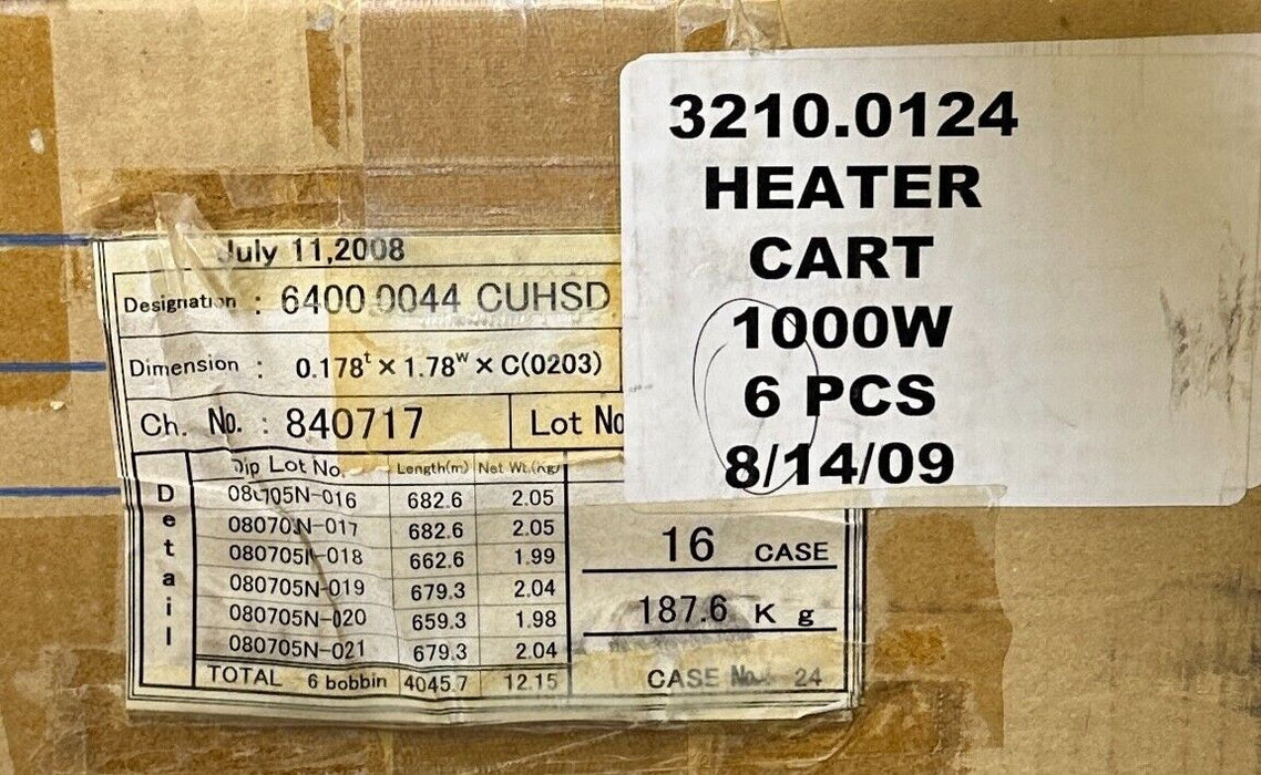 NEOMAX 3210.0124 / 10.16.200 / 239002 CARTRIDGE HEATER 1000W 280V