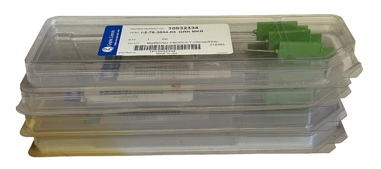 12 NEW GRAPHIC CONTROLS 82-76-3004-03 / 10932334 GREEN UNIVERSAL MARKERS