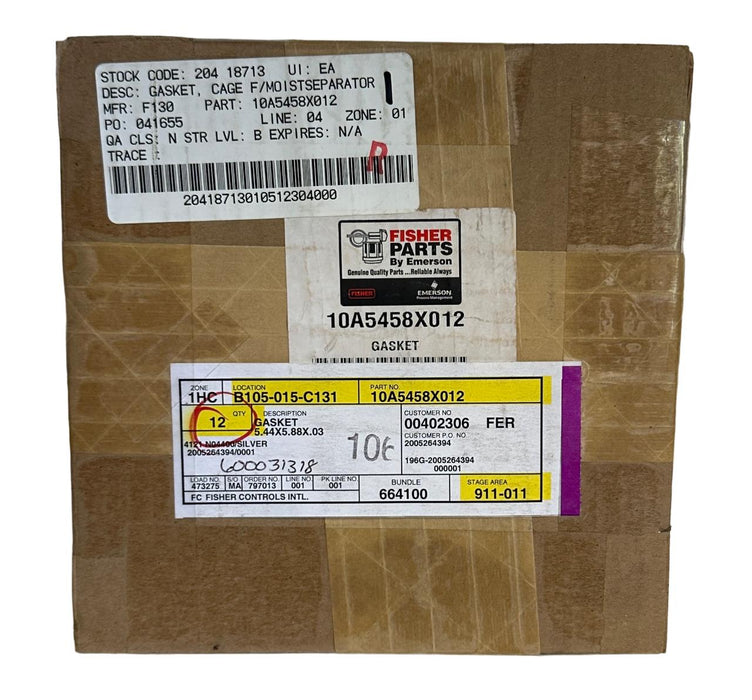 NEW FISHER PARTS EMERSON 10A5458X012 / 1OA5458XO12 CAGE GASKET OEM SURPLUS